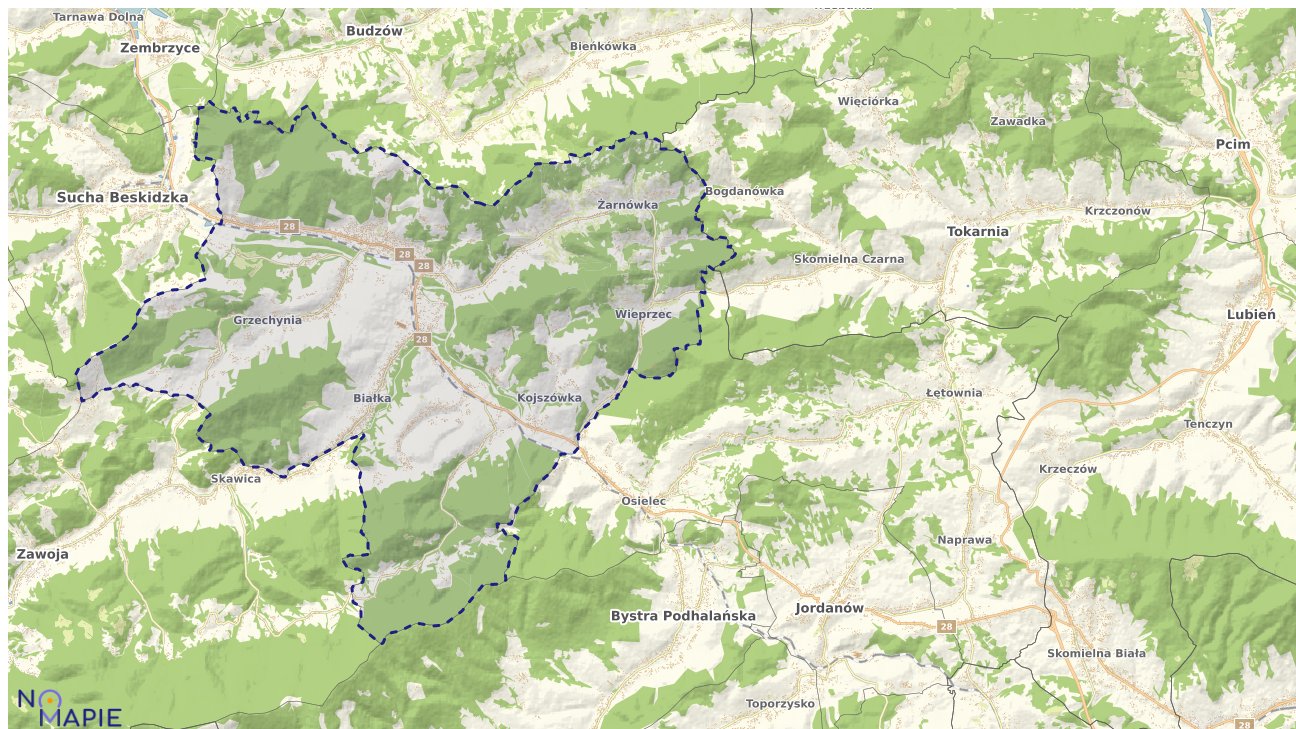 Mapa uzbrojenia terenu Makowa Podhalańskiego